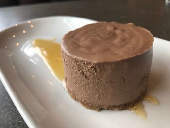 Close-up of dessert in plate