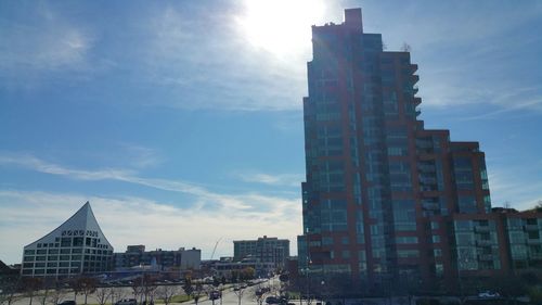 Low angle view of buildings against sky