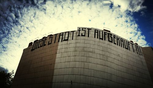 Low angle view of building against sky