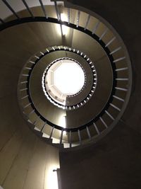 Low angle view of spiral staircase