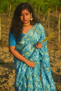 Portrait of beautiful young woman