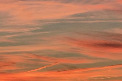 Low angle view of dramatic sky during sunset