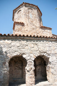 Low angle view of historical building against sky