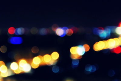 Defocused lights at night