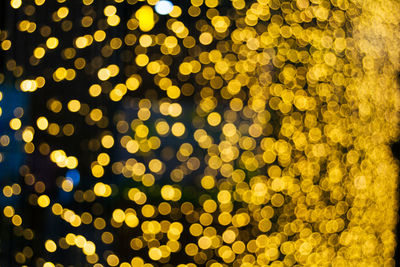 Full frame shot of illuminated yellow lights