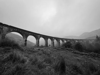 Viaduct against mist