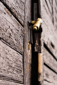 Close-up of wooden door