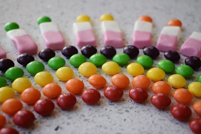 Close-up of multi colored candies