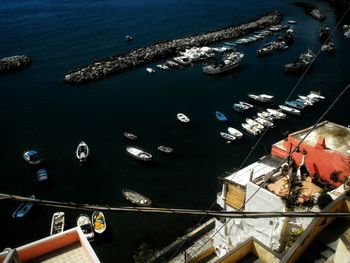 High angle view of sea