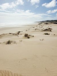 Scenic view of desert against sky