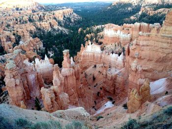 High angle shot of rocky landscape