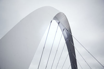 Low angle view of modern bridge part