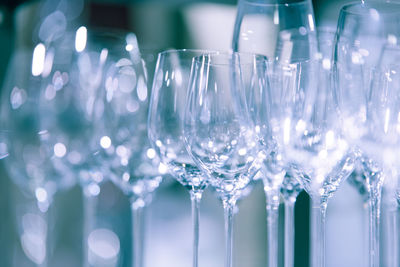 Close-up of wineglasses