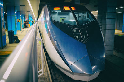 Train at railroad station