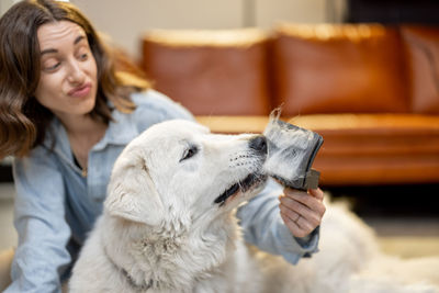 Woman with dog