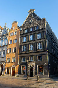 Low angle view of old building against sky