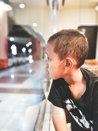 Portrait of boy looking at camera