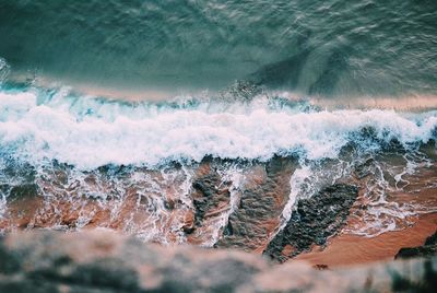 Panoramic shot of sea waves