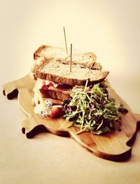 Close-up of food on white background