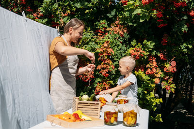 Canning garden vegetables, preservation of tomatoes, peppers, zucchini vegetables. fermented food