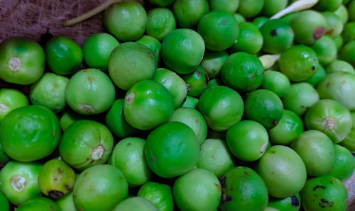 Full frame shot of green fruits