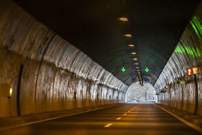 View of empty tunnel