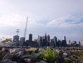 Skyscrapers against sky