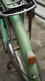 High angle view of bicycle in container