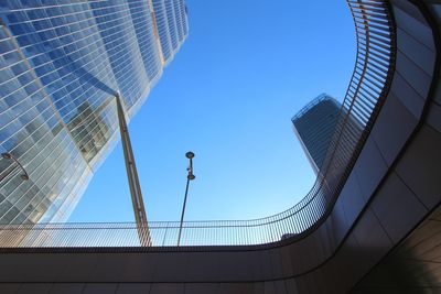 Isozaki tower and hadid tower view from underground in the new city life district.