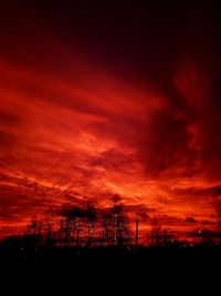 Scenic view of dramatic sky during sunset