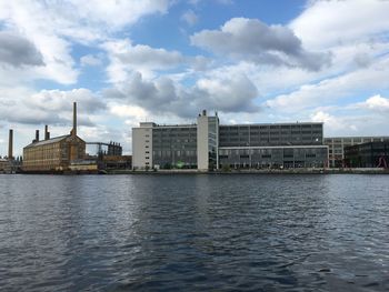 Buildings in city against sky