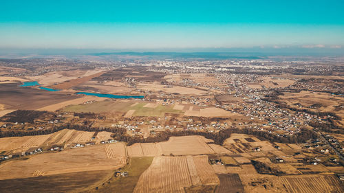 Aerial view of the countryside