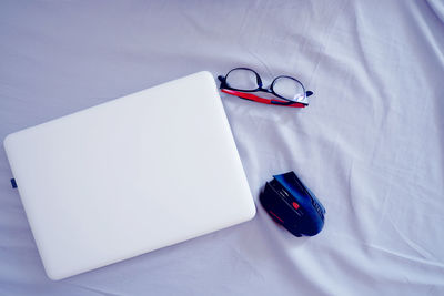 High angle view of pen on table