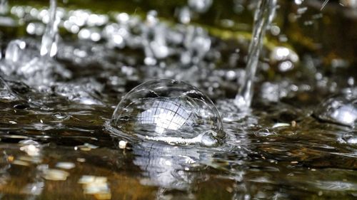 Close-up of water splashing