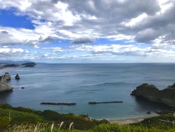 Scenic view of sea against sky