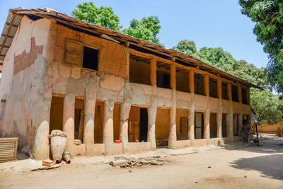 View of abandoned building against sky