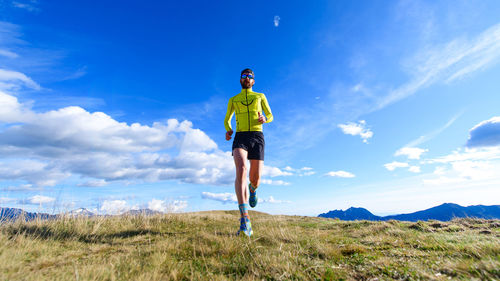 Running in the mountains between heaven and earth