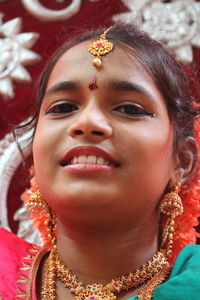 Close-up portrait of woman