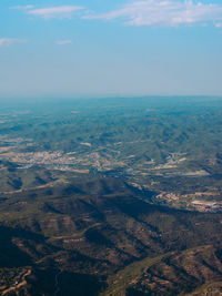Aerial view of rural landscape