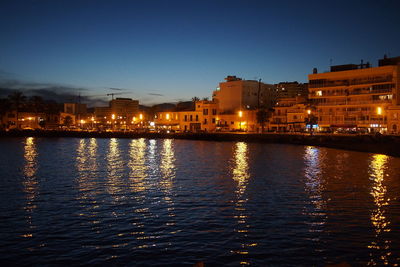 Illuminated city at night