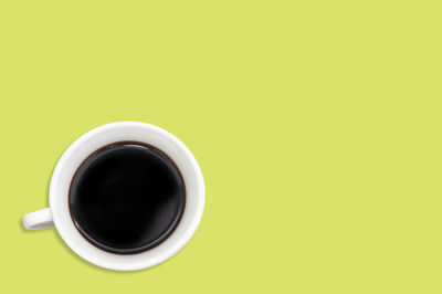 Directly above shot of coffee cup