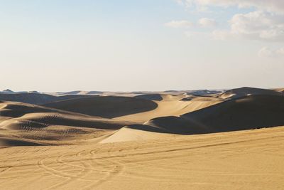 Scenic view of desert against sky