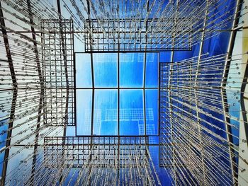 View of built structure against blue sky