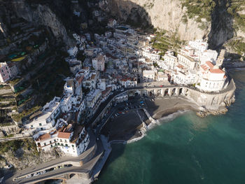 High angle view of cityscape