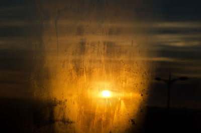 Full frame shot of wet glass window during rainy season