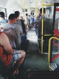 People sitting in train