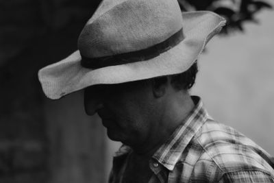 Portrait of young man looking away