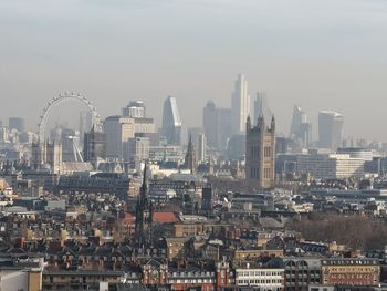 Aerial view of buildings in city
