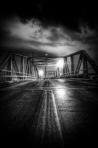 Empty road at sunset