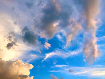 Low angle view of clouds in sky